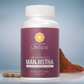 LifeSpa Whole Herbs Manjistha Capsules | Liver Cleanse | Vegan Multivitamin | for Lymphatic Support and Liver Detox | 90 Capsules 400mg
