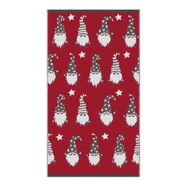 Fusion - Red Christmas Gonks Hand Towel 2 Pack (50 x 90cm) - Soft & Fluffy 100% Cotton - Christmas Gnomes Santa Hand Towels - Christmas Bathroom Towels - Christmas Decorations/Bathroom Accessory