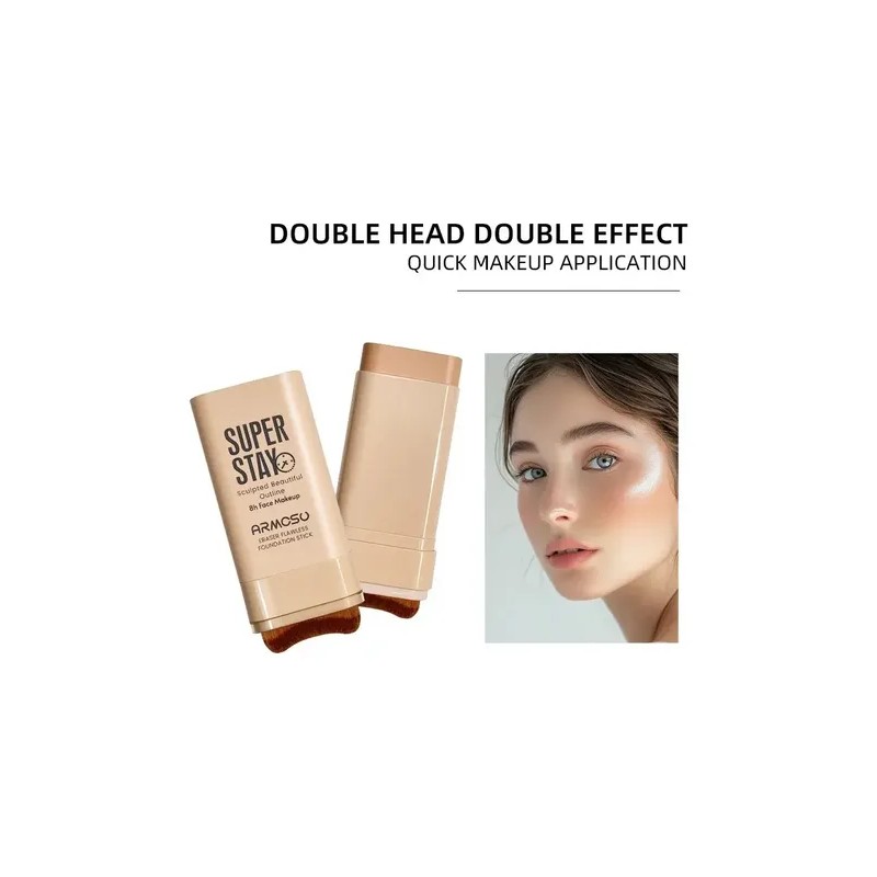 Base De Maquillaje, Corrector Y Contorno En Barra + Pincel