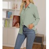 NONSAR Women's Blouse, V-Neck Shirts, Elegant Casual Work Tops with