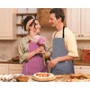 Zihuatailor Striped Apron with Pockets for Women Cooking Apron for