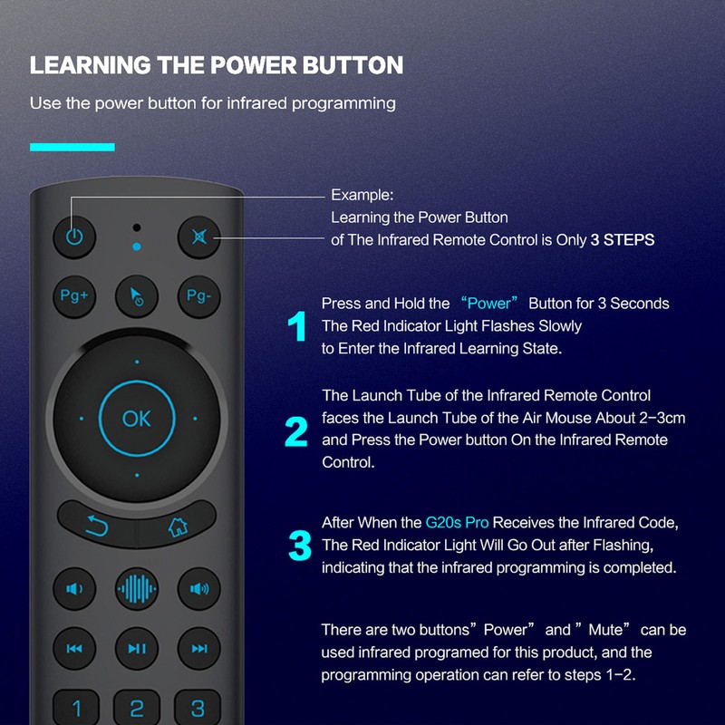 G20S PRO BT Bluetooth Voice Remote Control Dual Mode 2.4G