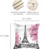 sistwon Oil Painting Paris Eiffel Tower Throw Pillow Covers 18x18,