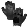 Harssidanzar Lady GL012 Fingerless Leather Gloves Sheepskin Single Line Half