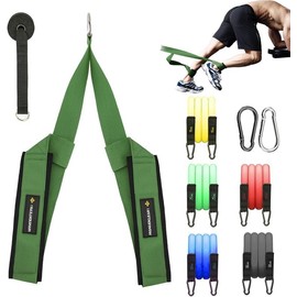 MANUEKLEAR Reverse Squat Strap, Reverse Squat AB Strap for Hip Flexor Training, Perform Hip Flexor Raises, Tricep Pull Downs, AB Crunches, Cable Pulls Home Gym Training Equipment - Color: Pink