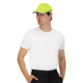 BWOLF Trivor Bump Cap Men's Safety Cap Safety Helmet with ABS Shell EN 812 with Reflective Strips Protective Helmet Cap, HV Yellow