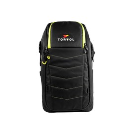 Torvol Quad PITSTOP Backpack V2, Compact FPV Drone Backpack for 2 Drones, Fits DJI Mini 3, Mini 4 Pro, DJI Neo, with Laptop Compartment, Waterproof Rain Cover, Black & Green, 25L