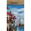 MEDITERRANEAN HOUSES BY THE RIVER NEEDLEPOINT CANVAS #14.743 CANVAS ONLY