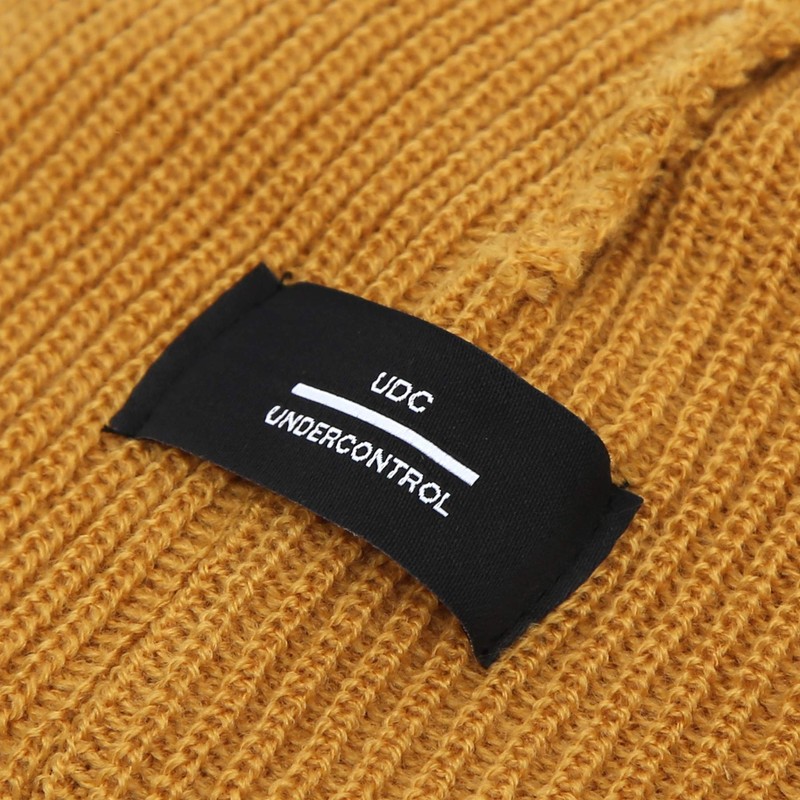 UNDERCONTROL Flexible Fit Logo Embroidery Unisex Autumn/Winter Thin Long Acrylic