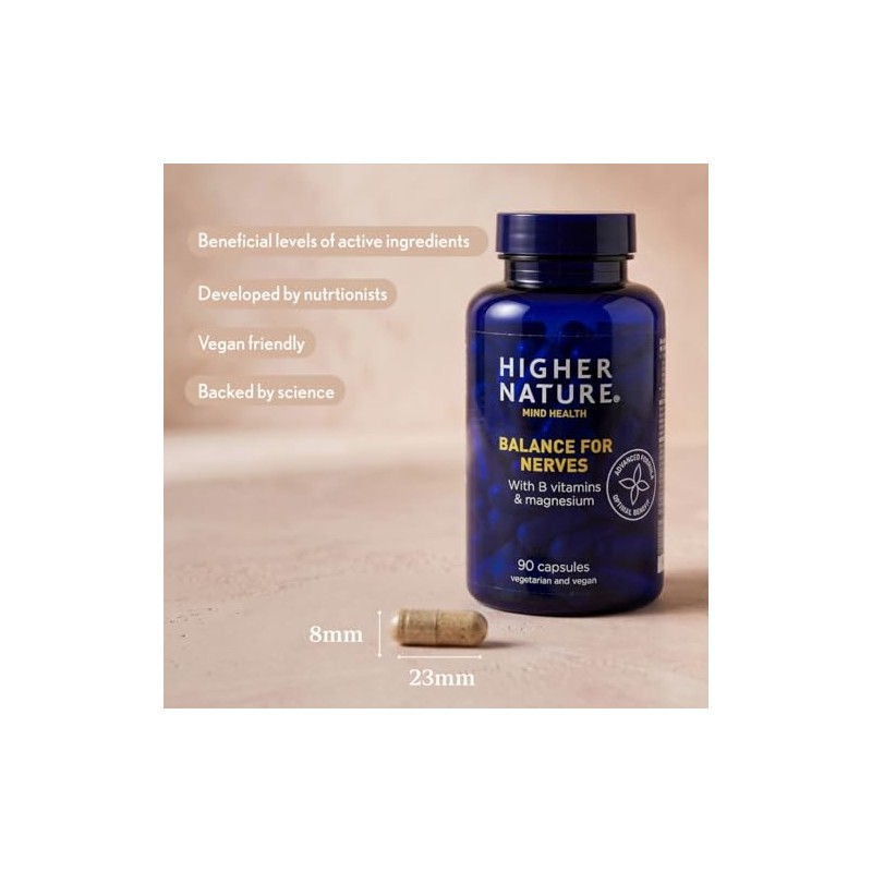 Higher Nature Balance for Nerves - B Vitamins & Magnesium
