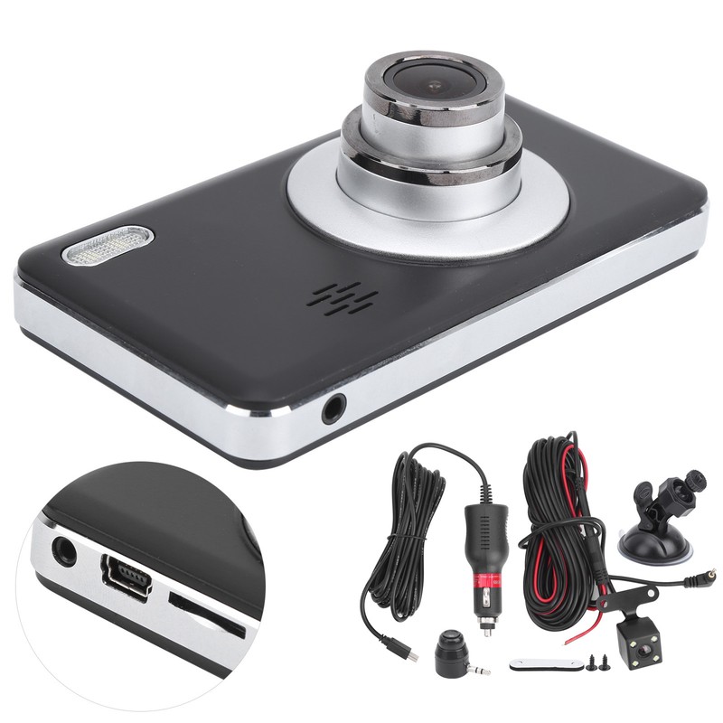4in DVR Driving Recorder 1080P HD Dual Lens Camera LCD