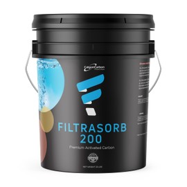 CalgonCarbon FILTRASORB 200 Certified Granulated High Performance Activated Carbon for Water/Air Filter Refill, 23 lb Approx. - Made in The USA – Certified Calgon Carbon Product