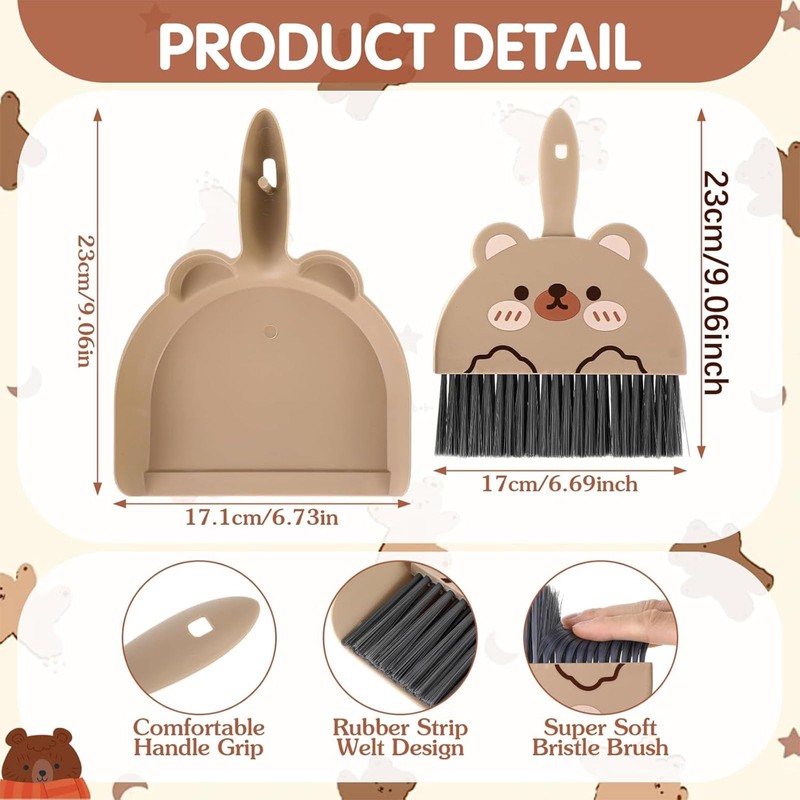 2PCS Mini Dustpan and Brush, Small Dustpan and Brush, Small
