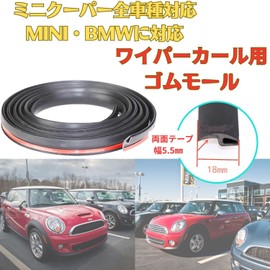 HTharros Mini Cooper Wiper Cowl Rubber Molding for MINI Windshield, Replacement Rubber Mold, Gasket, Repair, Compatible with All Vehicles, 5.9 ft (1.7 m), 1 Piece