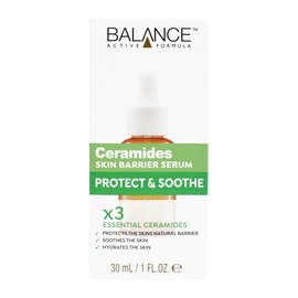 Balance Active Formula Ceramides Skin Barrier Serum, 30ml | Advanced Hydrating Face Serum | Triple Ceramide Complex + Hyaluronic Acid | Restores Moisture Barrier & Plumps Skin
