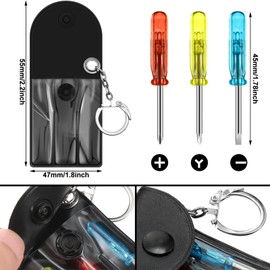Jutom 48 Pcs Mini Tape Measure Keychain Bulk Mini Screwdriver Keychain Set for Adult Men Tool Party Favors Christmas Gifts