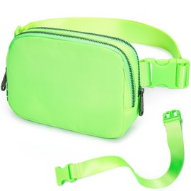 AROME - Mini bolsa de cinturón para mujer, paquete de cintura a la moda, bolsas cruzadas con extensor de correa para mujeres y hombres, bolsa de cintura impermeable para viajes casuales, correr, senderismo, deportes al aire última intervensión, Neno Verd