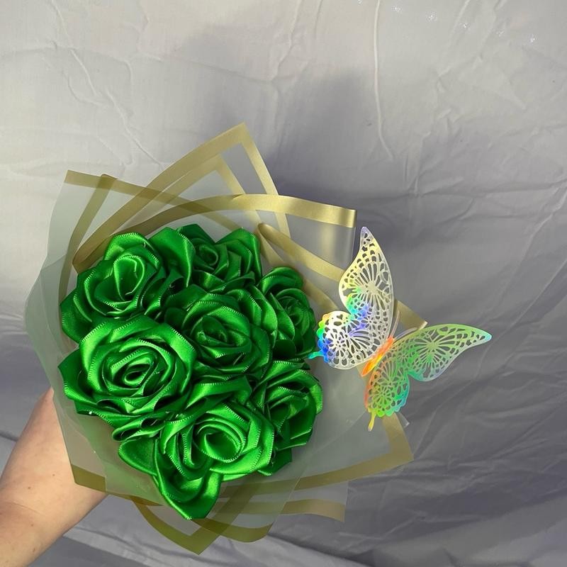handmade Mini ribbon flower bouquets (read description for sizing) -