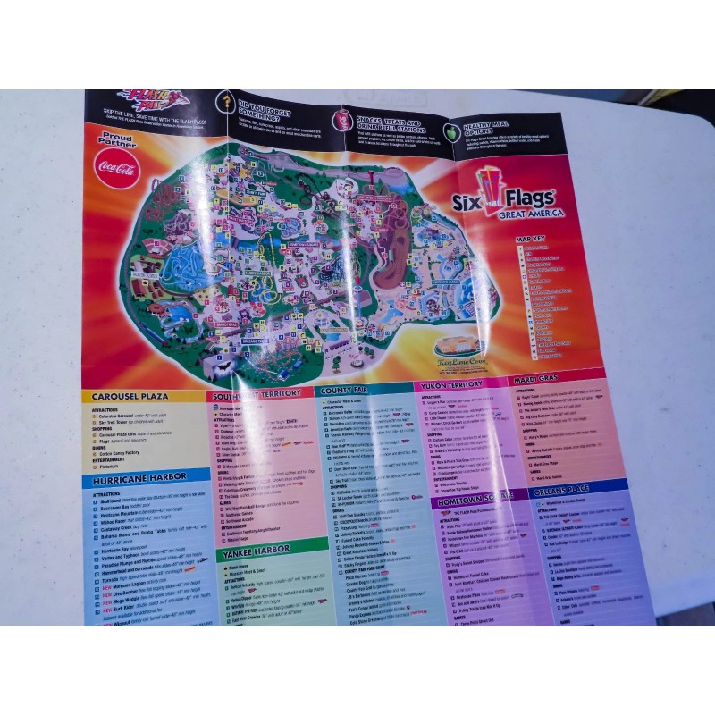 2011 Six Flags Great America park map
