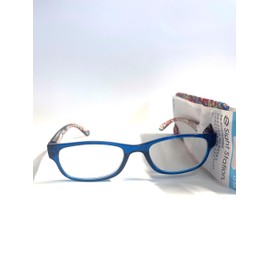 Foster Grant Sight Station Makayla Reading Glasses blue with multicolor temples +2.00