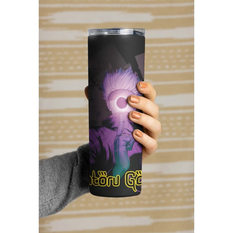 Termo Jujutsu Kaisen Satoru Gojo 2 Acero Inoxidable 600ml Negro