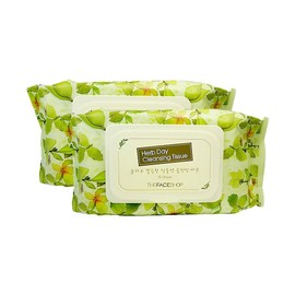 The Face Shop Herb Day Cleansing Tissue, 70 sheets, 2 pcs / 더페이스샵 허브데이 클렌징 티슈, 70매입, 2개