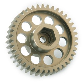 Runup 40T Diff Aluminium Alloy Coil Gear for Tamiya Clod Buster, Low Friction Properties, Designed for 1/10 RC Cars