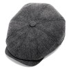Superora Men's Flat Cap Herringbone Tweed Newsboy Cap Herringbone, Grey