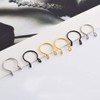 0.8 * 10MM Thin Septum Fake Nose Clip Ring Stud