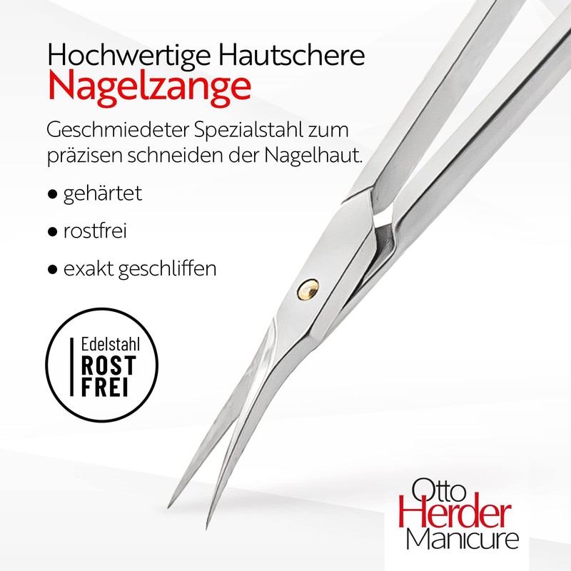 OTTO HERDER® Cuticle Scissors - Extra Sharp Cuticle Scissors for