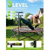 FitNexus 42" Foldable Mini Trampoline- 450lb Capacity Fitness Rebounder w/3-Level