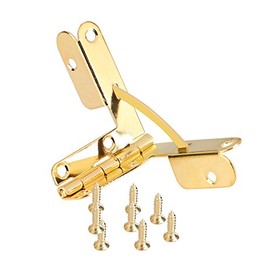 Garosa 20pcs 90 ° Mortaja Primavera Bisagra Apoyo Ángulo Bisagra de La Primavera Para La Pequeña Joyería Caja de Reloj Caja de Tapa de La Puerta Más Cerca con tornillos(Oro)