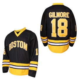 Happy Gilmore Jersey 18 Adam Sanders 1996 Hockey Jersey Stitched Mesh Polyester Men's Ice Hockey Shirt S-3XL(18 Black,3X-Large)