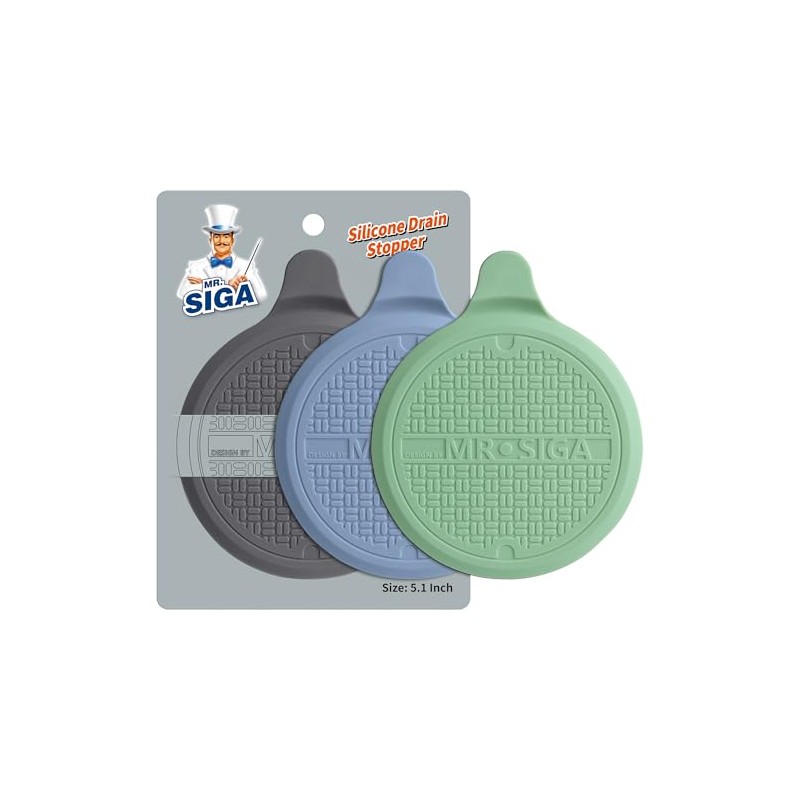 MR.SIGA Tapón de Silicona para Bañera, para Ducha y Lavabo,