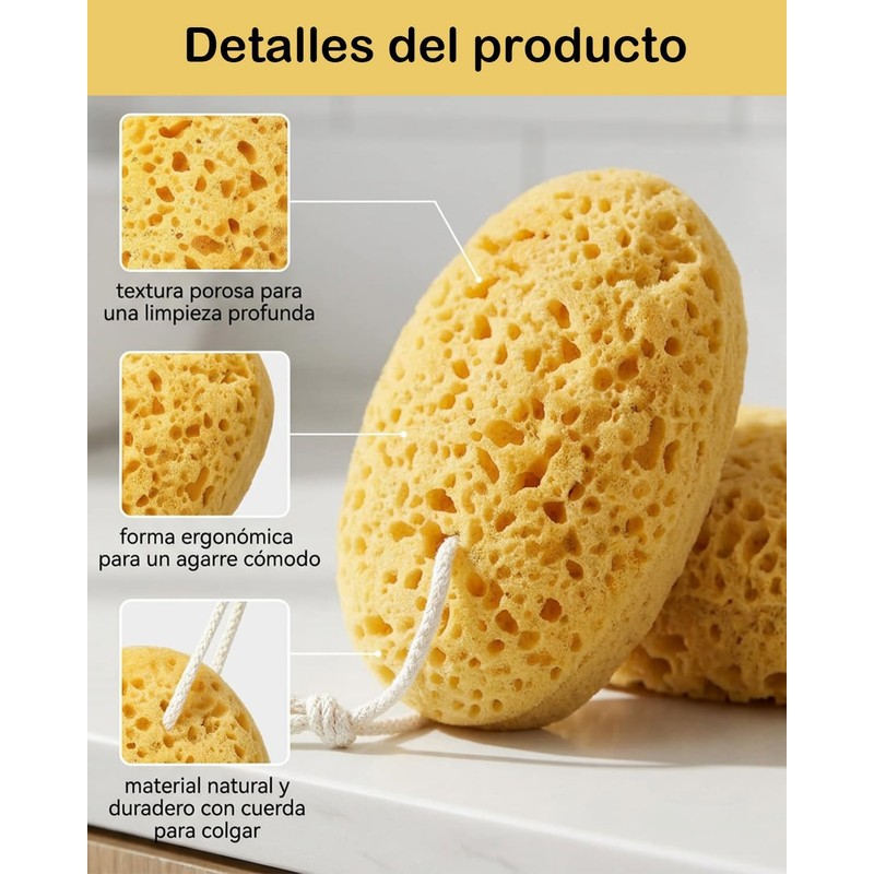 Esponja de Baño Exfoliante Xjvjixe Juego de 2 Piezas para