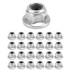 QWORK® 25pcs M5 Flange Nuts Stainless Steel 304 Locking Nuts