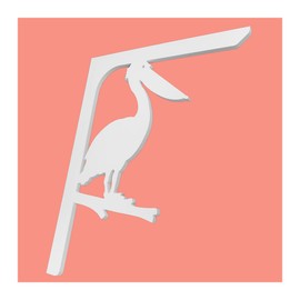 JennyGems Pelican Mailbox Decorative Bracket, Porch Decor, Nautical Coastal Themed, Mailbox Decoration, Made in USA