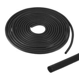 PATIKIL Foam Rubber Weather Seal Strip, 0.14" 15Ft EPDM Rubber Weather Stripping for Sealing Gaps Joints Crack Filling DIY Gasket, Black