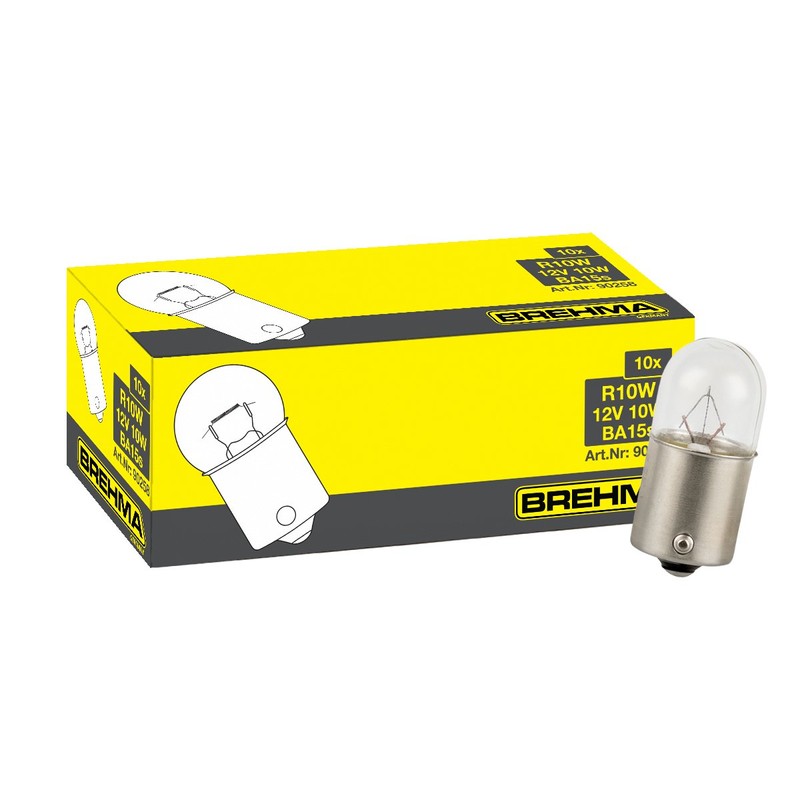 BREHMA 10x R10W 12V Ball Lamp BA15s 12 Volt 10