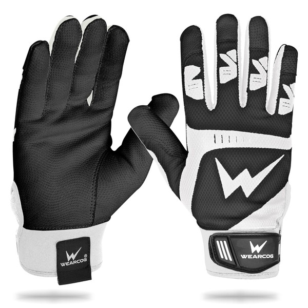 WEARCOG Baseball Batting Gloves | Comfortable Double Wrist Protection Strong