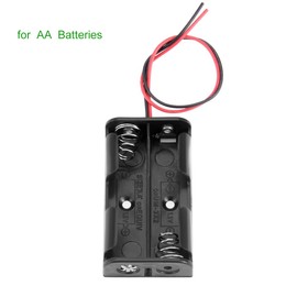 uxcell 3V Batteries Holder Case Memory Box 2 x 1.5V AA Battery Cable Leads