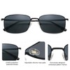 SOJOS SJ1215 Retro Rectangular Metal Polarised Sunglasses Men Women 90s