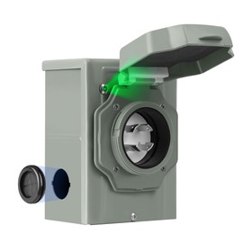 30 Amp Generator Inlet Box, NEMA L14-30P Pre-Drilled Power Inlet Box for 4 Prong Generator Cord, 125/250V, 7500Watts Inlet Box with LED Power Indicator for Weatherproof Outdoor Use,ETL Listed