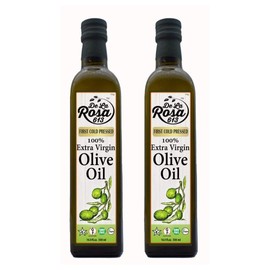 De La Rosa Extra Virgin olive Oil, First Cold Pressed, Vegan, Kosher, Non-GMO & Gluten-Free, Great for Salad Dressings, Marinades & More, Olive Oil Extra Virgin, 16.9 Oz (Pack of 2)