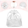 Alipis Bridal Flower Bag White Handbag Bride Bag Pearl Bag
