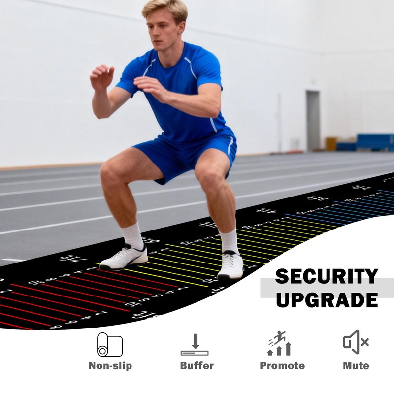 ASENVER Long Standing Jump Mat Non-Slip Broad Measurement Jumping Rope