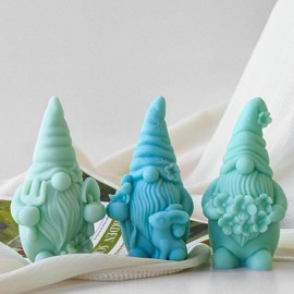 Gnome Design Silicone Mold, 1 Count DIY Candle Mold, Soap Making Mold, DIY Candle Making Tool for Home Decor:_White_J-5144