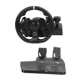 Volante con Pedales Y Palanca de Cambios, Rotación de 270 , Volante de Juego de Carreras para GTA, Volante de Vibración USB 7 en 1 para, para para... 