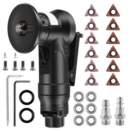 Mini Pneumatic Chamfering Machine, 30000 RPM Handheld Air Beveling Machine with 1/4 Inch Air Inlet, 45 degree Arc Corner Beveling Trimming Deburring Machin with Blades