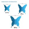 Glitter 3DButterfly Wall Stickers SkyBlue Bring a Serene, Elegant Touch